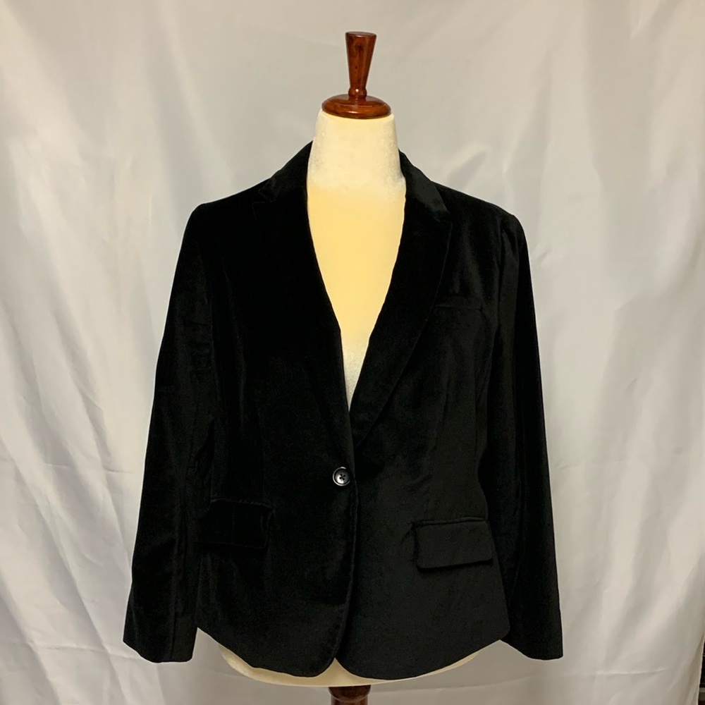 Talbots Black Velvet Blazer